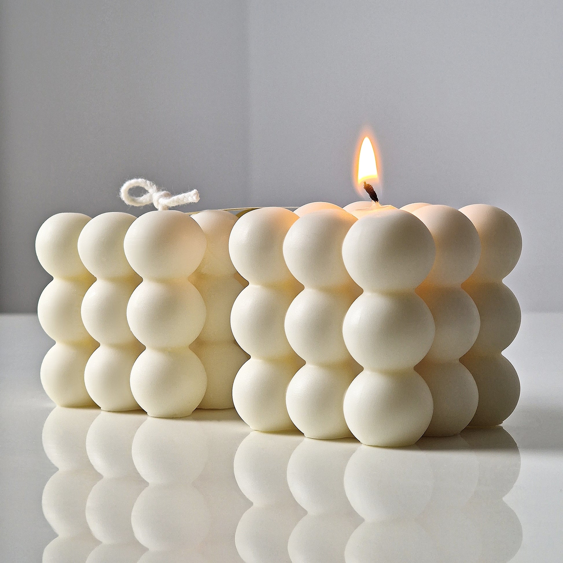 Minimalist Bubble Cube Candle (multiple scents)